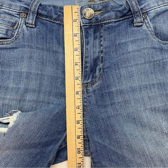 Kut from the Kloth Boyfriend Mid Rise Jeans Ripped Well Loved Women Size 10 - Picture 8 of 16